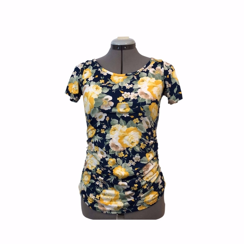Floral Maternity Fitted T Size Small